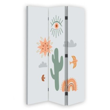 Paravento Lavagna di Sughero, Simboli colorati -...