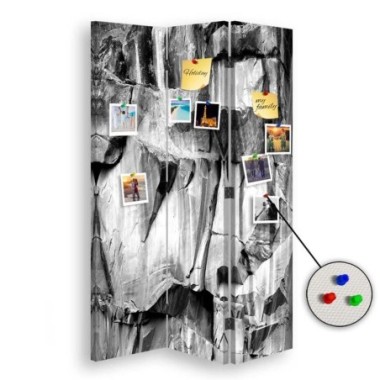 Paravento Lavagna di Sughero, Grigio stravagante -...