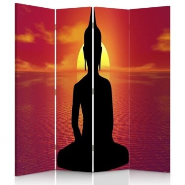 Paravento bilaterale, Meditazione del Buddha - 145x170