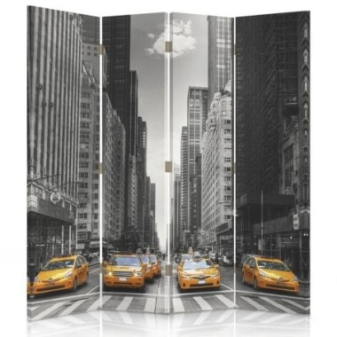 Paravento bilaterale, Taxi di New York - 145x170