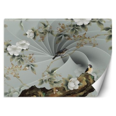 Carta Da Parati, Uccelli su un ramo - 450x315