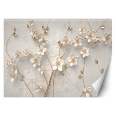 Carta Da Parati, Fiori su rami 3d - 450x315