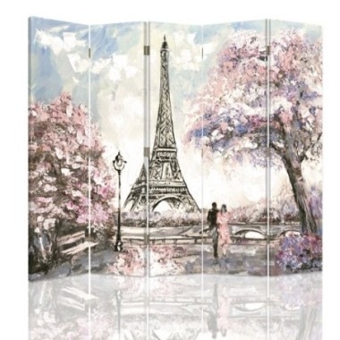 Paravento bilaterale, Primavera a Parigi - 180x170