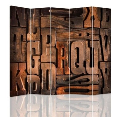 Paravento bilaterale, Lettere - 180x170