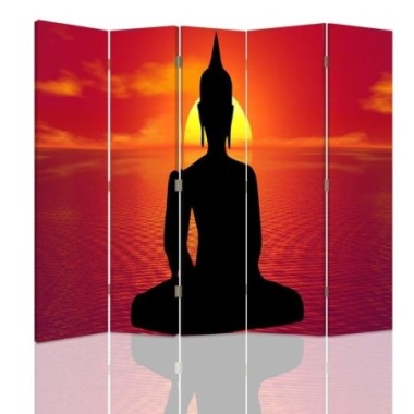 Paravento bilaterale, Meditazione del Buddha - 180x170