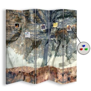 Paravento Lavagna di Sughero, Albero misterioso -...