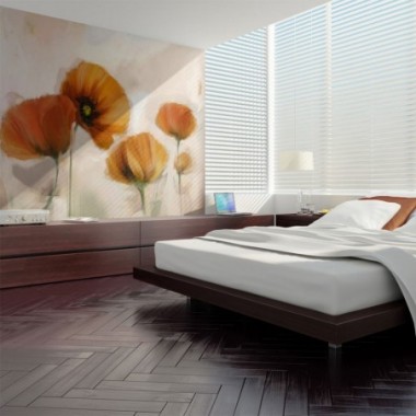 Fotomurale - Papaveri - vintage - 200x154