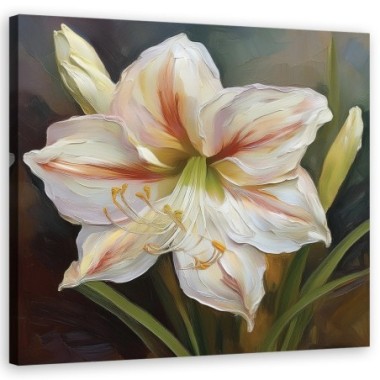 Quadro su tela, Gigli botanici - 30x30