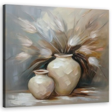 Quadro su tela, Vaso vintage per la natura morta -...
