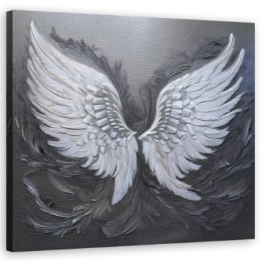 Quadro su tela, Ali d'angelo vintage - 60x60