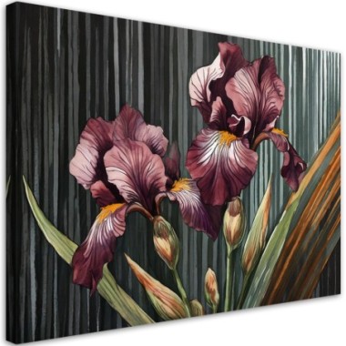Quadro su tela, Fiori astratti - 100x70