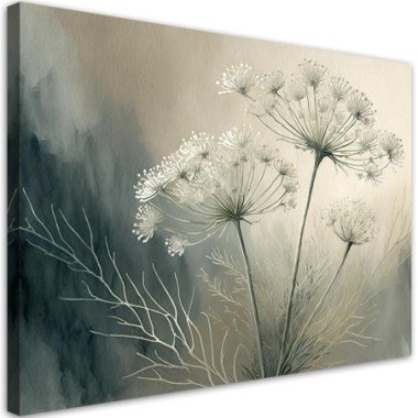 Quadro su tela, Piante botaniche astratte - 60x40