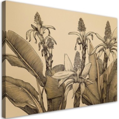 Quadro su tela, Fiori Piante d'epoca - 120x80