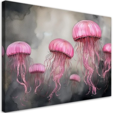 Quadro su tela, Medusa di mare Astratto - 100x70