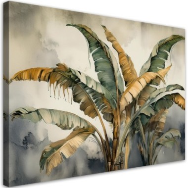 Quadro su tela, Foglie esotiche - 90x60
