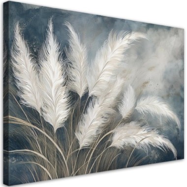 Quadro su tela, Erba della Pampa botanica - 90x60