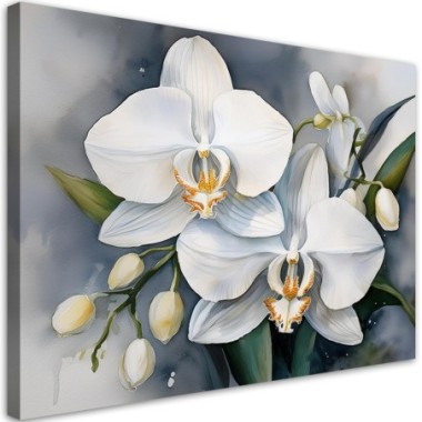 Quadro su tela, Fiore di orchidea astratto - 120x80