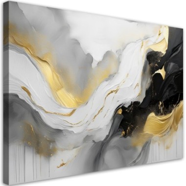 Quadro su tela, Onde astratte Acquerello - 100x70