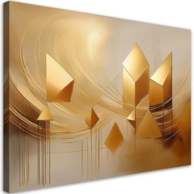 Quadro su tela, Astrazione Oro Glamour - 120x80