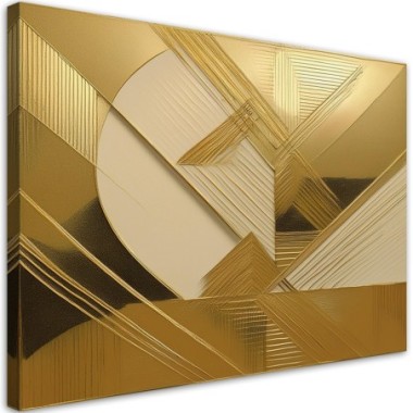 Quadro su tela, Astrazione Oro Glamour - 120x80