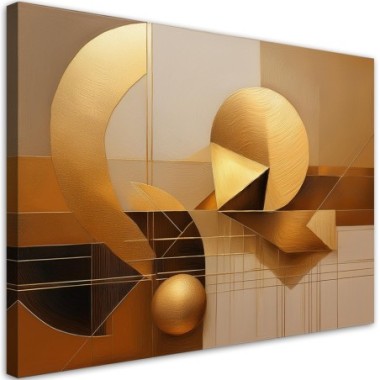 Quadro su tela, Astrazione geometrica 3D - 100x70