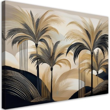 Quadro su tela, Palme della giungla Natura - 60x40