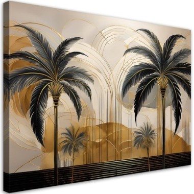 Quadro su tela, Palme Paesaggio tropicale - 120x80
