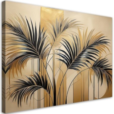 Quadro su tela, Foglie minimaliste - 120x80