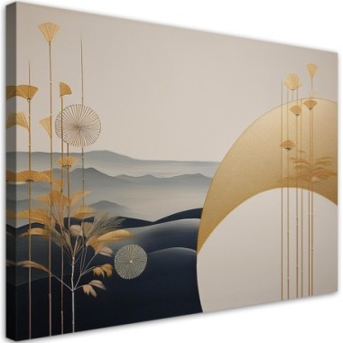 Quadro su tela, Paesaggio boho - 90x60