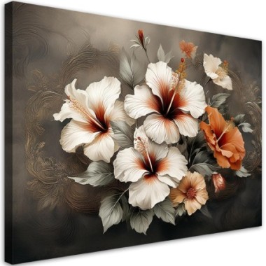 Quadro su tela, Fiore astratto 3D - 60x40