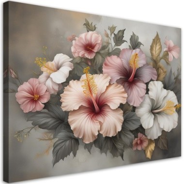 Quadro su tela, Natura Fiore Rosa - 90x60