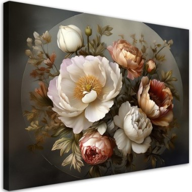 Quadro su tela, Natura Botanica Fiori Foliage - 120x80