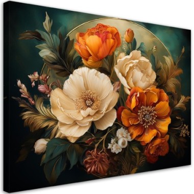 Quadro su tela, Fiori foliage Natur Botanica - 60x40