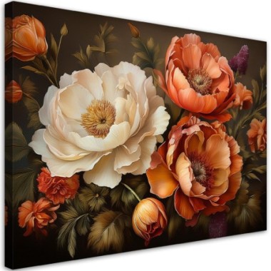 Quadro su tela, Natur Botanica Fiori Foliage - 60x40