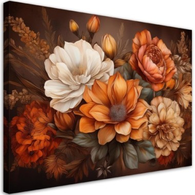 Quadro su tela, Natura Foliage Fiori Botanica - 100x70