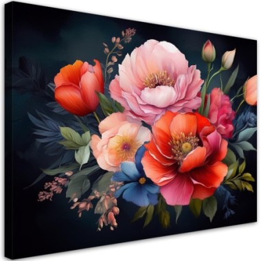 Quadro su tela, Fiori colorati Piante - 120x80