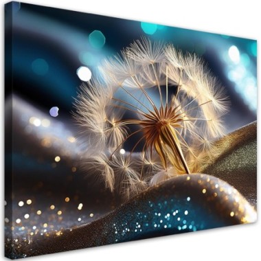 Quadro su tela, Blowfish astrazione piante - 60x40