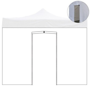 Telo laterale 6x2mt bianco impermeabile con porta...