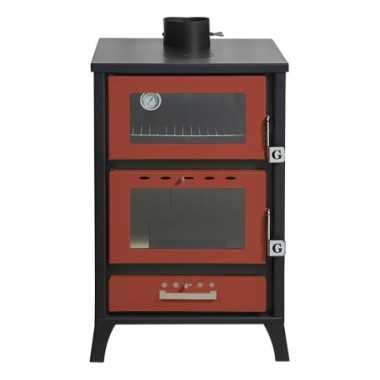 Stufa A Legna Con Forno Marika Rossa 22 Kw...