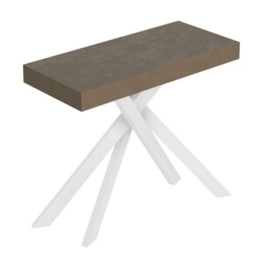 Consolle allungabile 90x40/300 cm Saki tortora gambe...