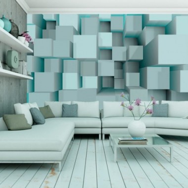 Fotomurale - Blue puzzle - 200x140