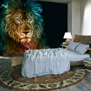 Fotomurale adesivo - Abstract lion - 196x140
