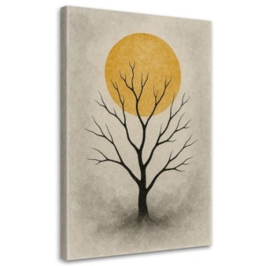 Quadro su tela, Albero senza foglie Minimalismo...