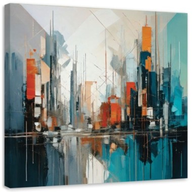 Quadro su tela, Architettura astratta della città  -...