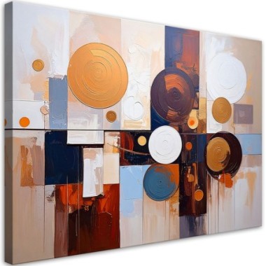 Quadro su tela, Astrattismo Cerchi colorati - 100x70