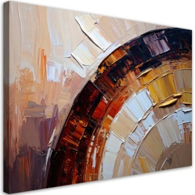 Quadro su tela, Astrattismo colorato Semicerchi -...