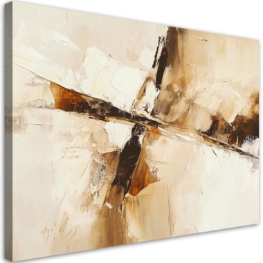 Quadro su tela, Astrattismo moderno beige marrone -...