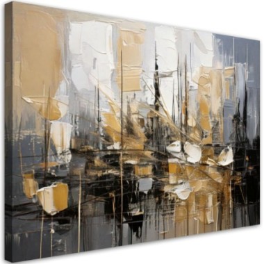 Quadro su tela, Astrattismo nei toni del grigio e...