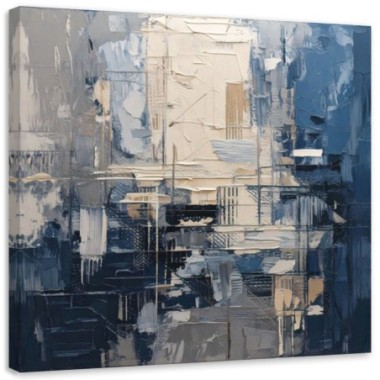 Quadro su tela, Astratto geometrico Pittura pastello...