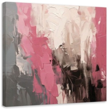 Quadro su tela, Astratto minimalismo texture rosa -...